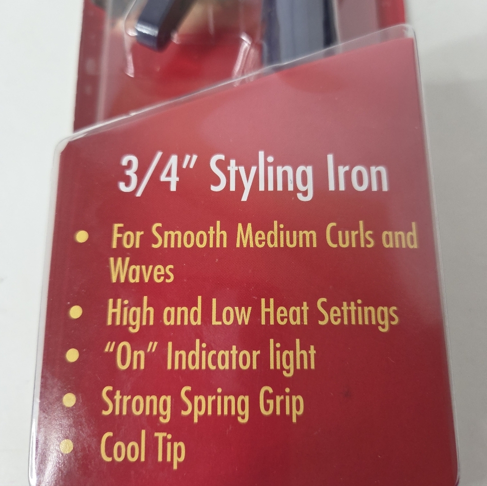 Sunbeam 3/4" Styling Iron Cool Tip High Low Heat NEW - Picture 3 of 6